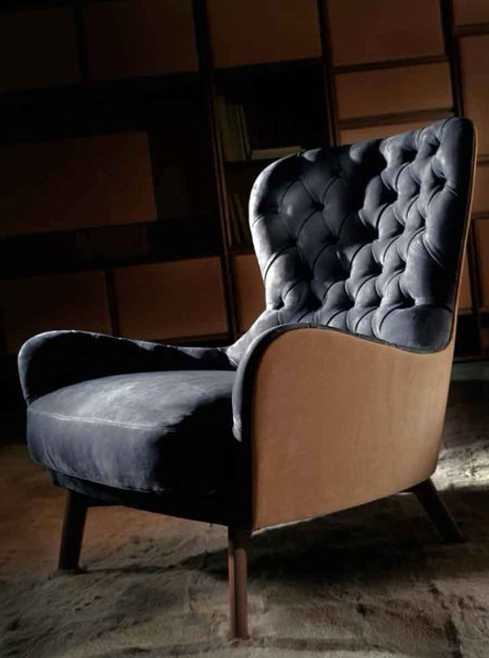 Дизайнерское кресло HITCH WOOD grey