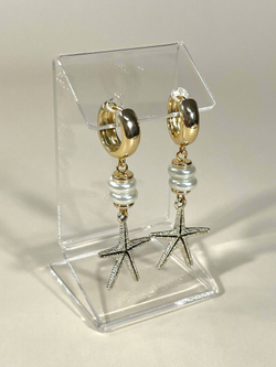 Серьги конго с морской звездой