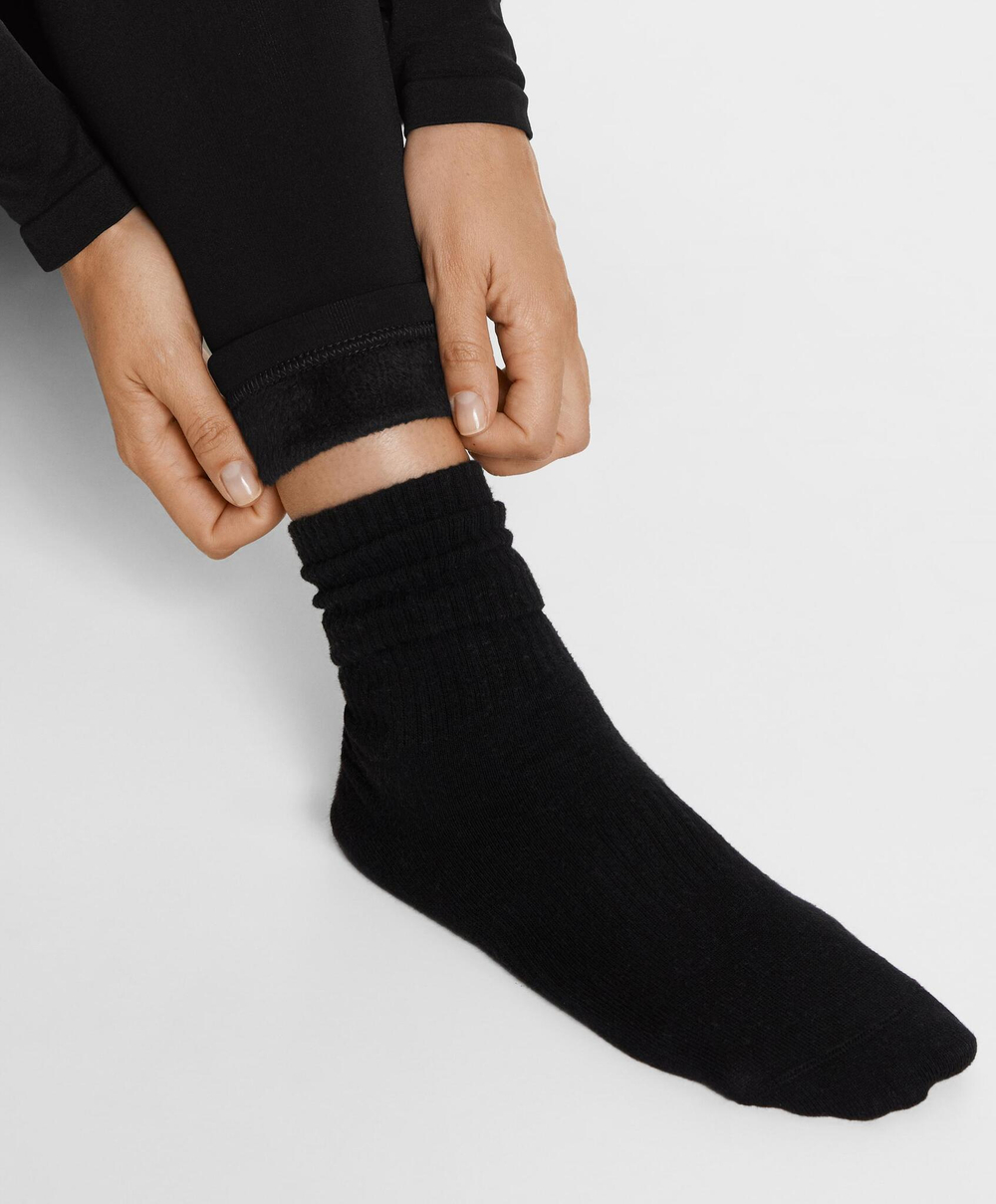 OYSHO Легинсы Super Extra Warm длиной 70см, черный