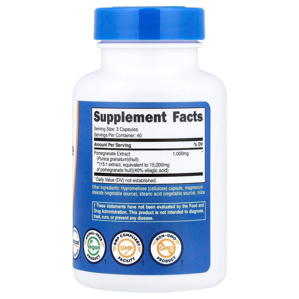Nutricost, гранат, 120 капсул (333 мг в 1 капсуле)
