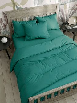 Пододеяльник Полисатин Simple House "Малахит" 2-спальный на молнии 175x215 см