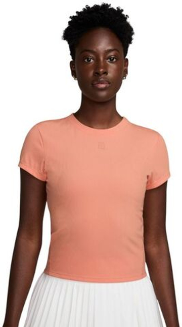 Женская футболка Nike Court Advantage Dri-Fit Short-Sleeve Tennis - абрикосовый агат/абрикосовый агат