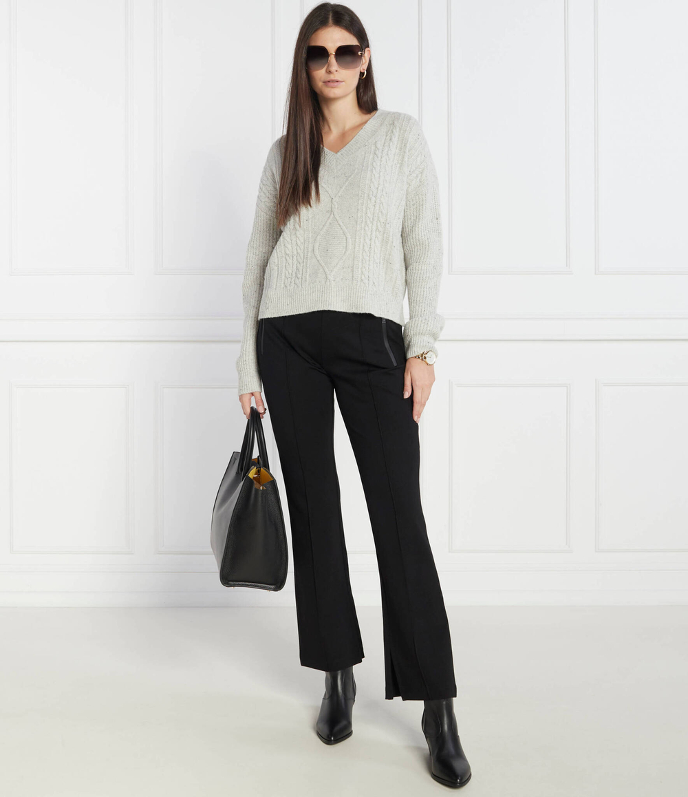 Хлопковый свитер кармела Max Mara Leisure - серый(336613366)