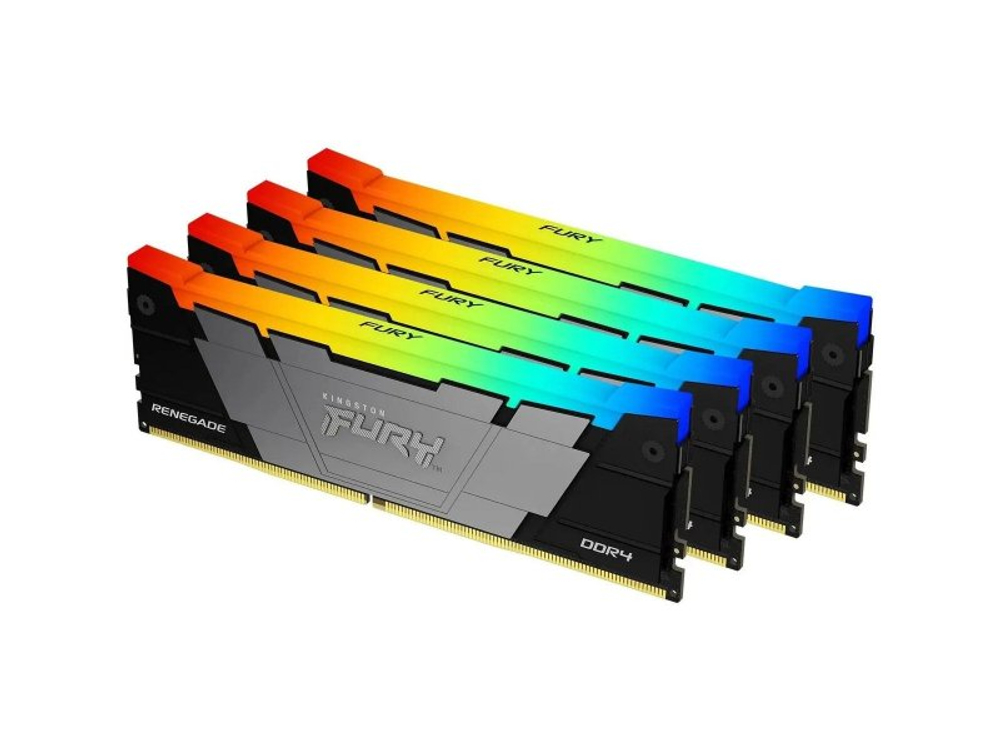 Оперативная память Kingston Fury Renegade KF436C16RB12AK4/64, DDR4 4х 64ГБ 3600, DIMM, RTL