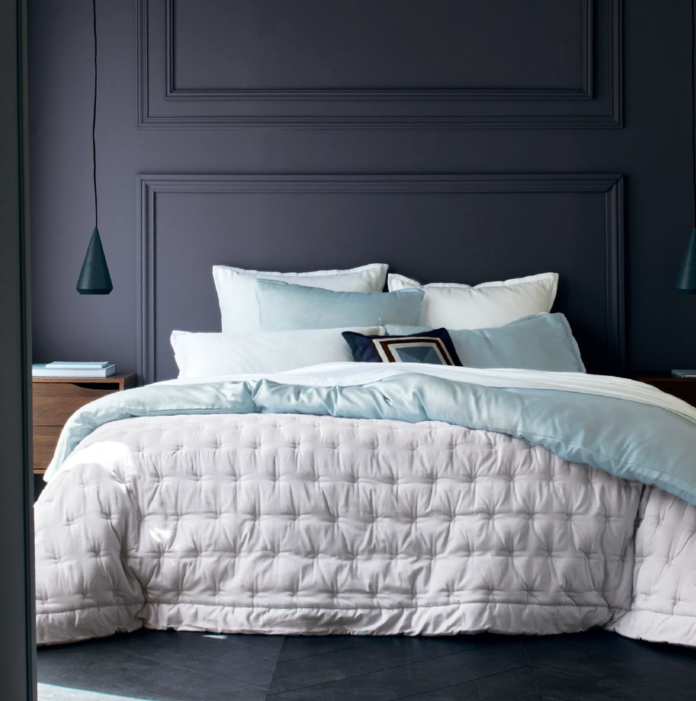 Одеяло Покрывало-одеяло ALCOVE metal 270х250 Blanc des Vosges 270x250 Светло-серый