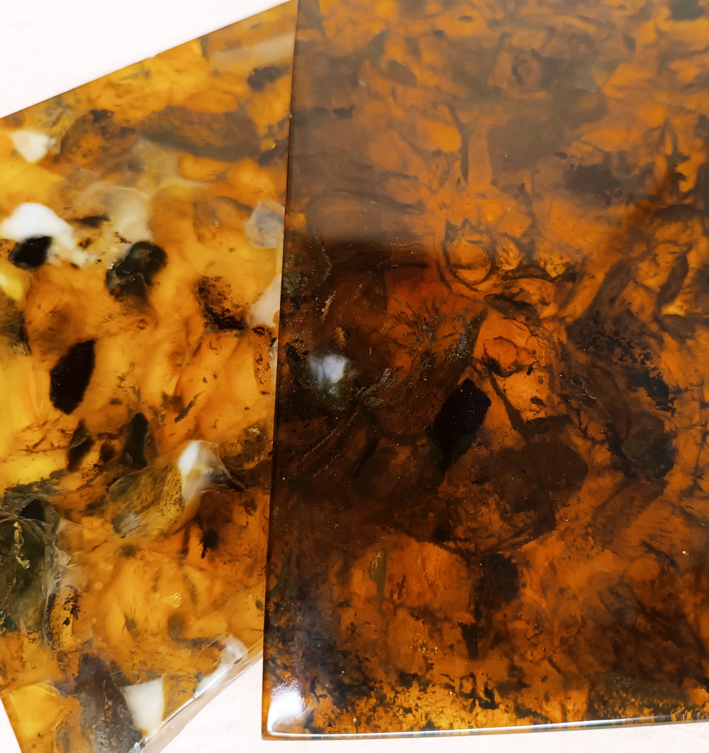 Пресс-плитка из янтаря для бани и парных