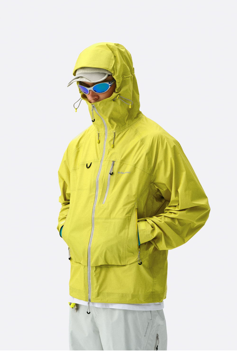 Куртка Nothomme Monterest outdoor C6 water-repellent glossy color-block zipper lightweight hooded jacket