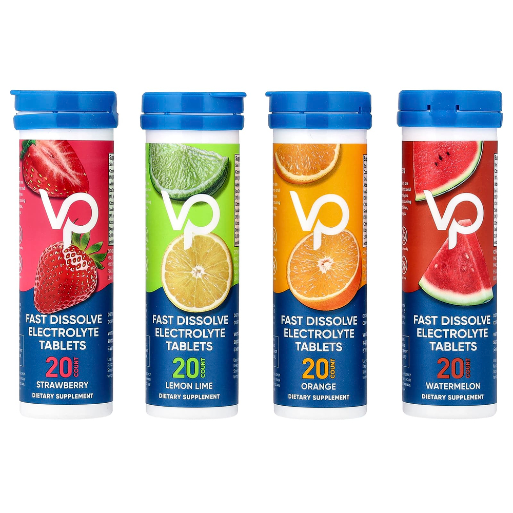 Venture Pal, быстрорастворимые таблетки с электролитами, ассорти, 80 таблеток