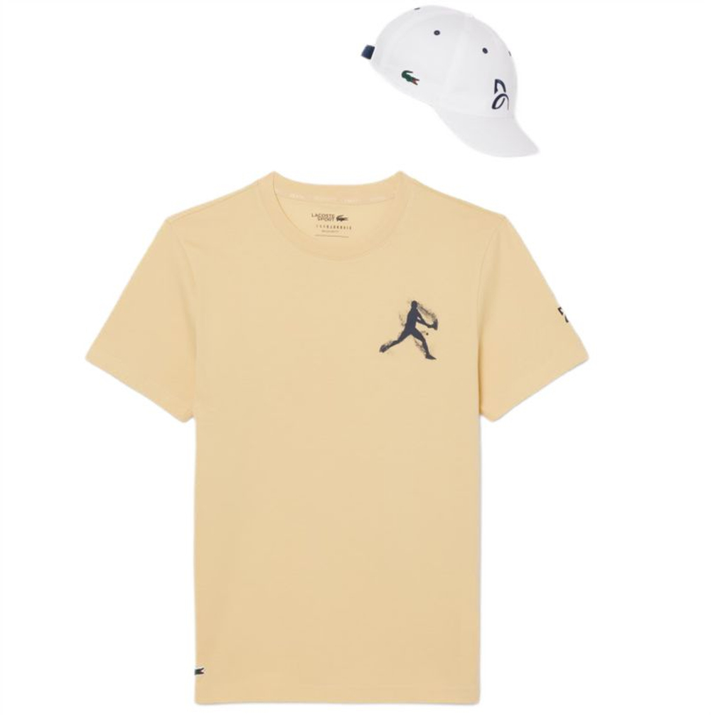 Теннисная футболка Lacoste Tennis x Novak Djokovic Pack - soya/white