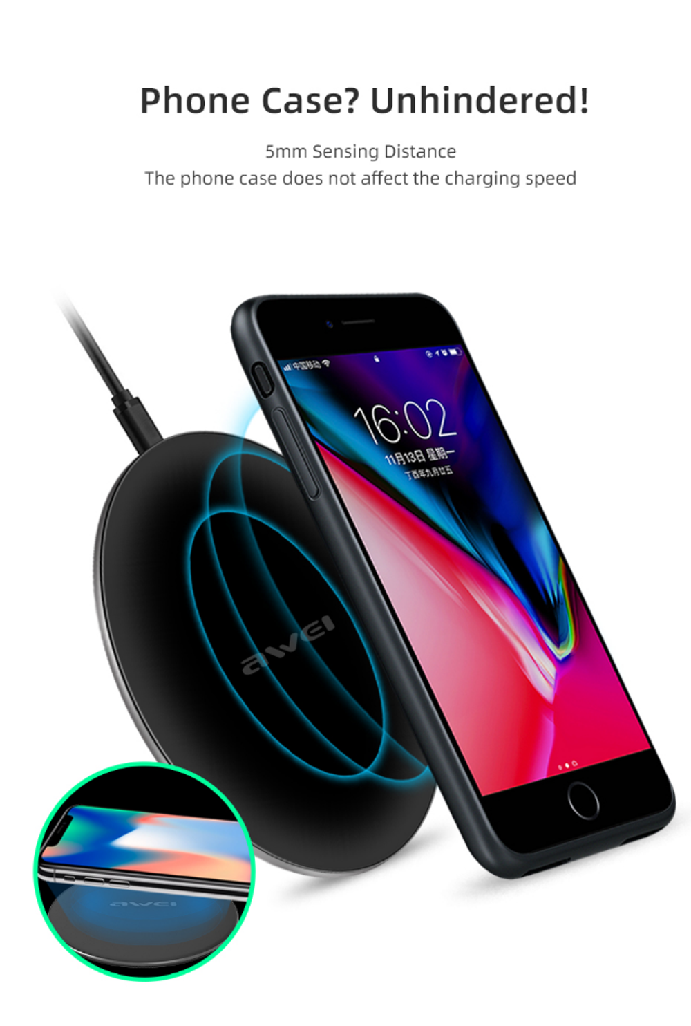 Беспроводное зарядное устройство Awei W6