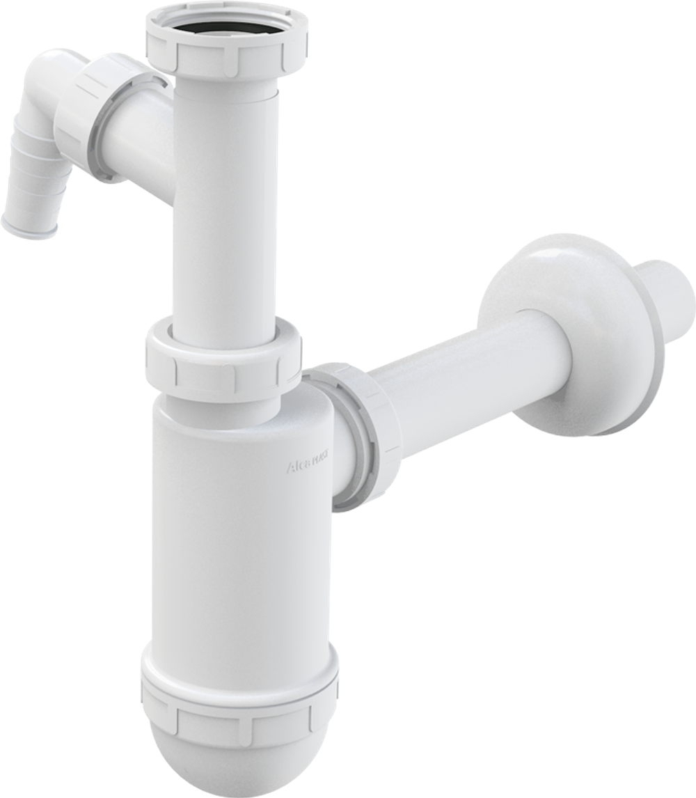 Сифон Alca Plast A430P для умывальника 32 мм с подводкой и накидной гайкой 5/4"