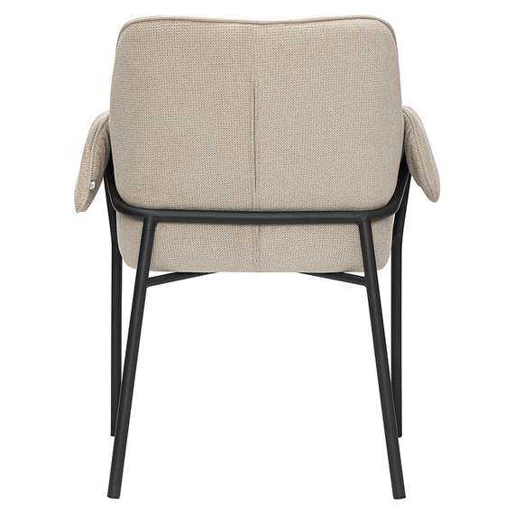 Стул Aline Arms серо-бежевый шенилл