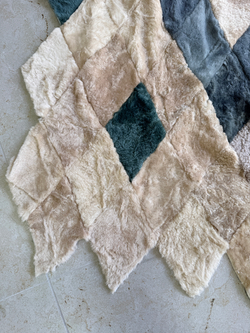 Покрывало меховое ковер из шкуры овчины