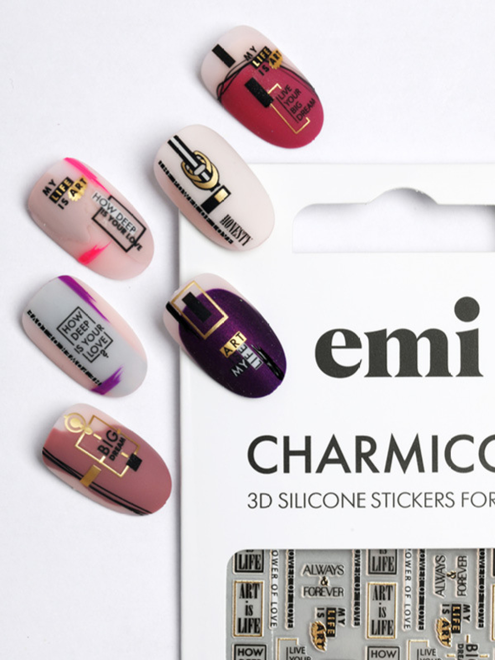 Charmicon 3D Silicone Stickers №195 Аrt is Life