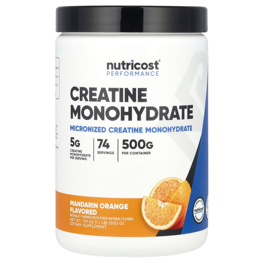 Nutricost, Performance, моногидрат креатина, мандаринский апельсин, 500 г (1,1 фунта)