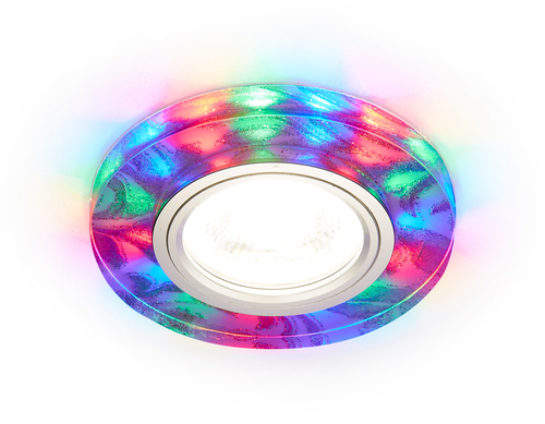 Встраиваемый точечный светильник со светодиодной лентой S232 W/CH/M белый/серебро/MR16+3W(LED MULTI)