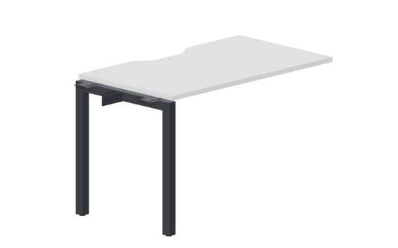 стол Polo 1180х680х750мм (с эргономичным вырезом) - приставной элемент