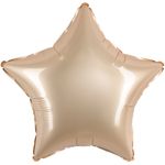 Шар (18''/46 см) Звезда, Звездное Золото, Матовый, 1 шт.