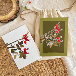 открытка "шиповник" 🌿