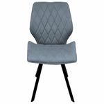 Стул BRABIX "Rombo CF-077", велюр серый, каркас металлический усиленный черный, 532776