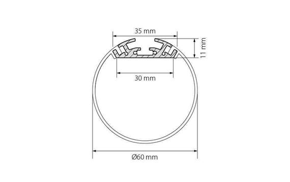 Профиль с рассеивателем Arlight SL-ROUND-D60-2500 ANOD+OPAL 020474
