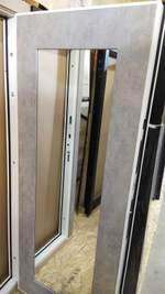 Дверь Входная Лабиринт INFINITY С зеркалом 18 Бетон светлый