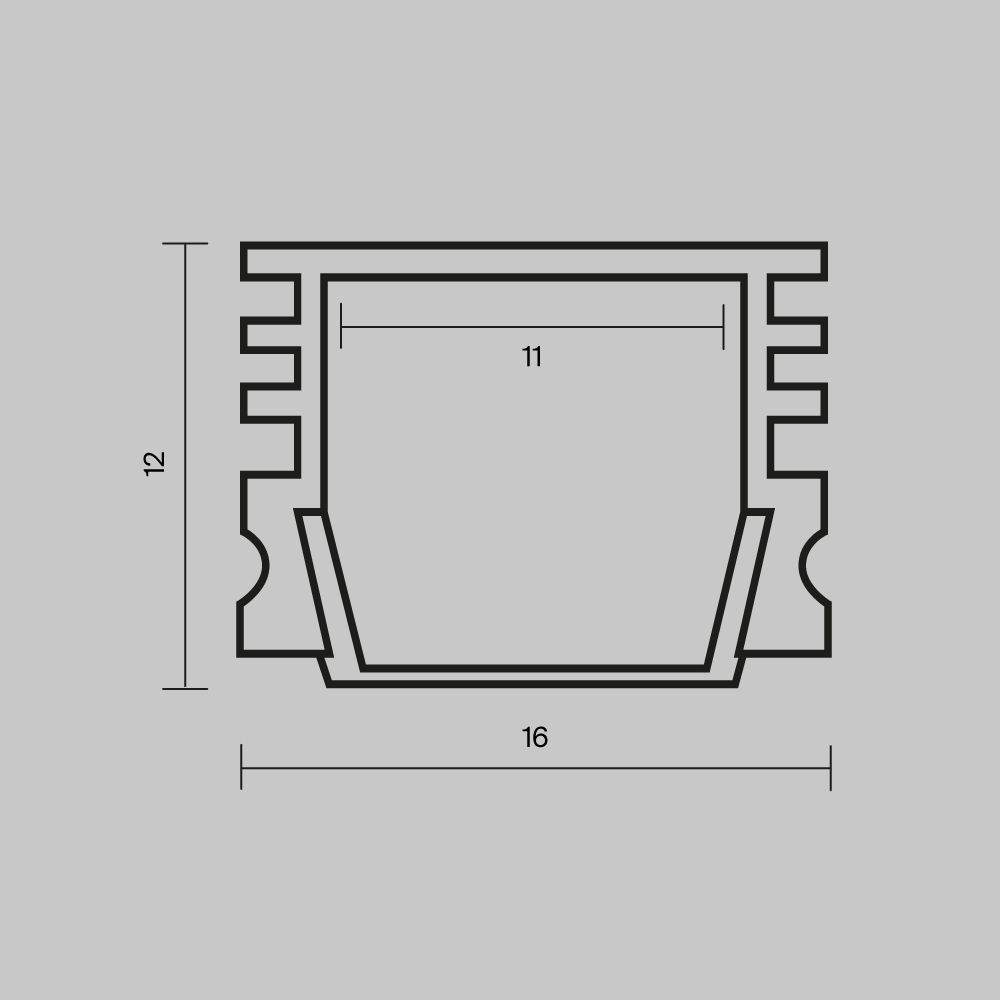 Алюминиевый профиль накладной Maytoni ALM-005-W-2M 631006