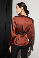 22245 Блузка женская (т.терракотовый)