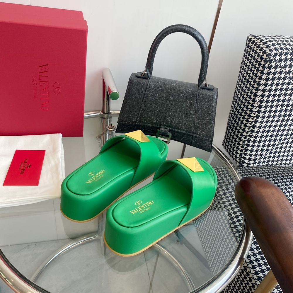 Valentino Roman Stud Slide Sandal