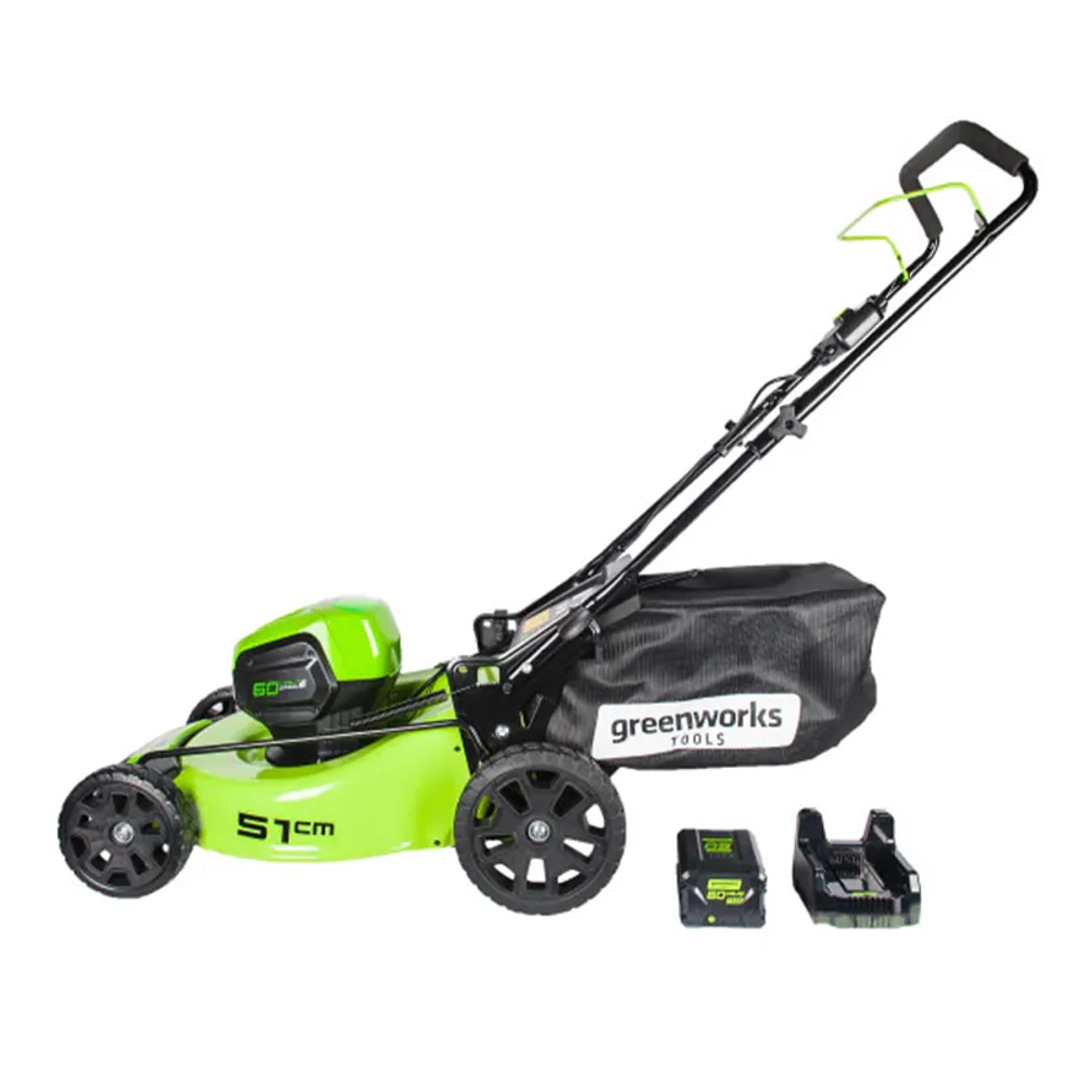 Аккумуляторная газонокосилка Greenworks GD60LM51HPK4 60V 60В (1 x 4 Ач, ЗУ) нож 51 см, 2502707UB
