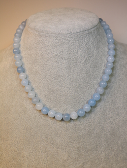 Чокер «Морской шёпот» из аквамарина