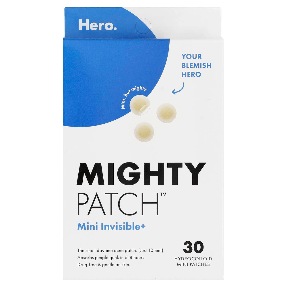 Hero Cosmetics, Mighty Patch™, мини-патч Plus, 30 гидроколлоидных мини-патчей