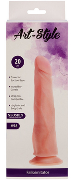 Реалистичный фаллоимитатор Art-Style Neoskin №18 , вторая кожа (22 см , телесный) (Цвет: телесный)