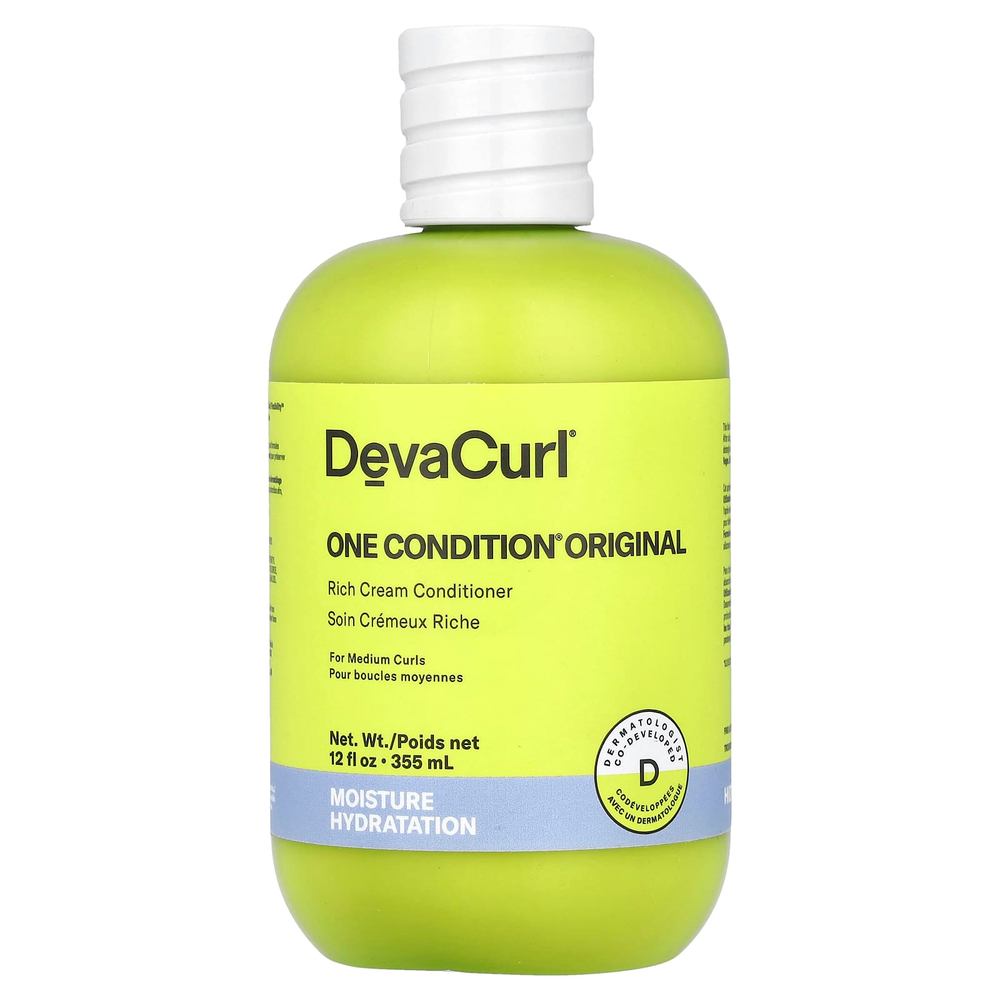 DevaCurl, One Condition® Original, крем-кондиционер с насыщенным вкусом, для средних локонов, 355 мл (12 жидк. Унций)
