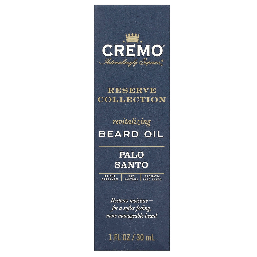 Cremo, Reserve Collection, восстанавливающее масло для бороды, пало санто, 30 мл (1 жидк. унция)