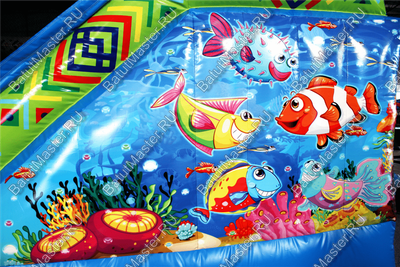 Коммерческий надувной батут "Рыбка-клоун" 5*5*5 м