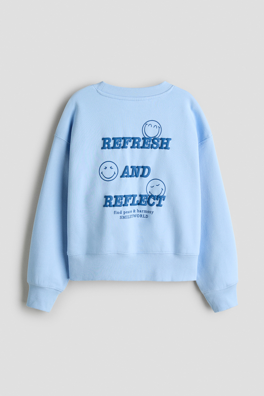 H&M Толстовка с принтом, светло-голубой