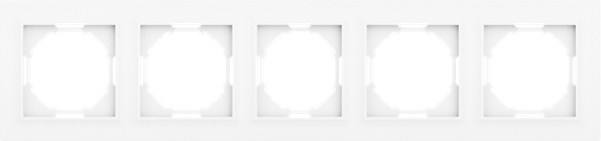 Рамка 5-я,  Wave глянцевый белый,  серия A07
