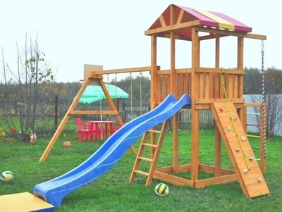 Детская деревянная площадка  для дачи «Мадрид 14»