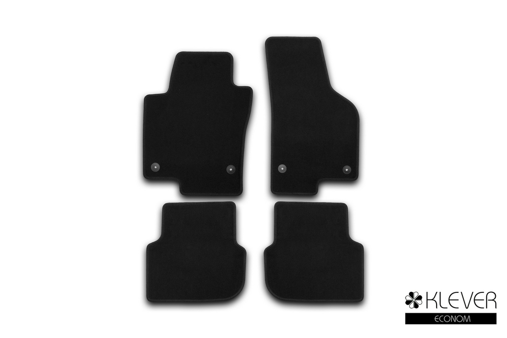 Коврики в салон Klever Econom VOLKSWAGEN Jetta 2010-2015, 2014-2018, седан, 4 шт. (текстиль) Klever.KVR01513801200K