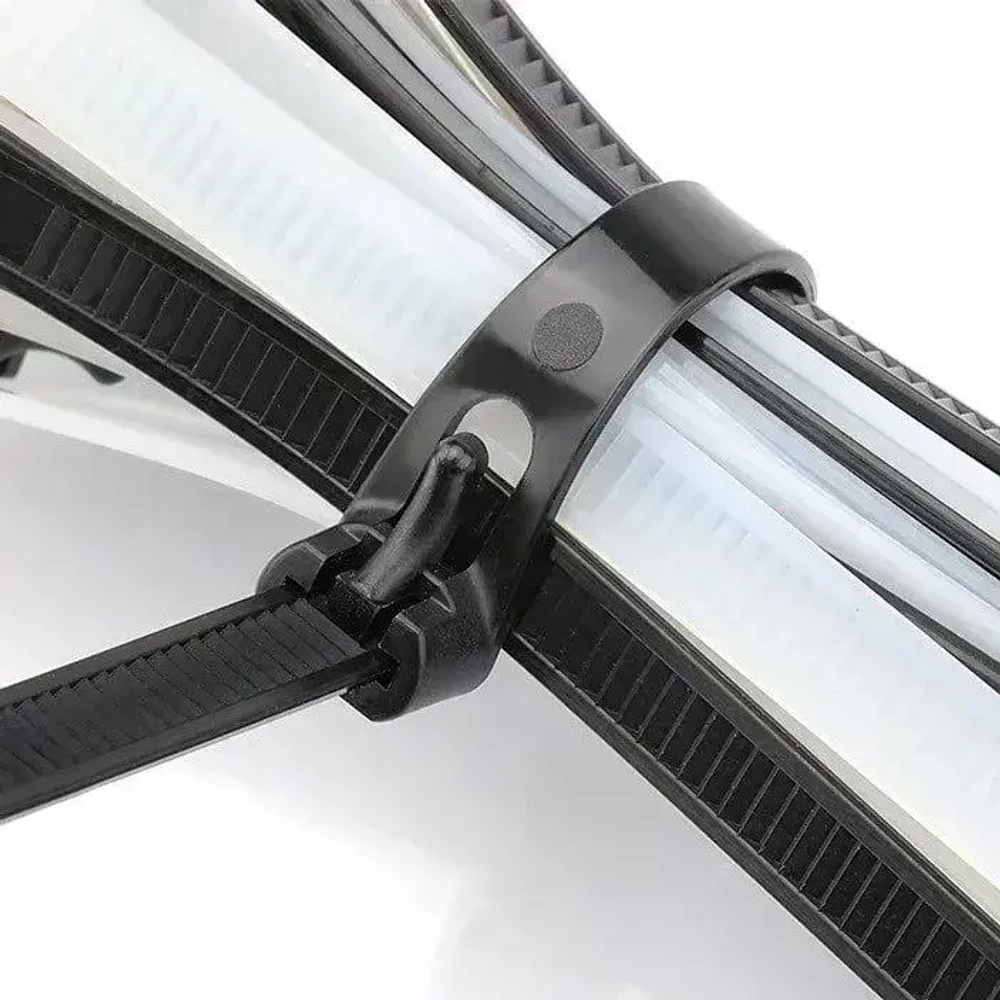 Стяжка пластиковая многоразовая нейлон 120х7,5мм черная PRM Европартнер (20шт.)