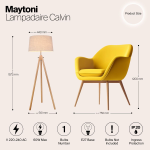 Торшер Maytoni Calvin Z177-FL-01-BR