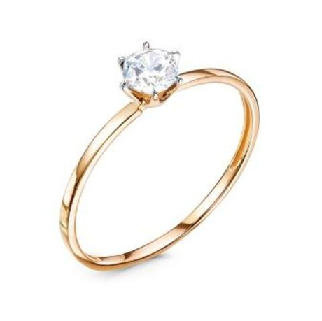 Кольцо из золота с фианитами