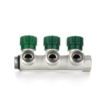 Коллектор регулирующий проходной ELSEN- 1" (ВР/НР) на 3 контура 3/4"ЕК (TIN покрытие)