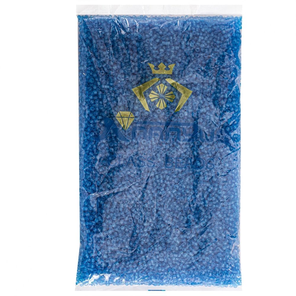 Бисер Alingar размер №8 вес 450 гр., голубой матовый, прозрачный, пакет Бисер Alingar размер №8 вес 450 гр., голубой матовый, прозрачный, пакет