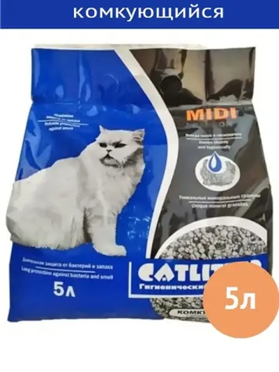 Наполнитель комкующийся Carbon MIDI 5л
