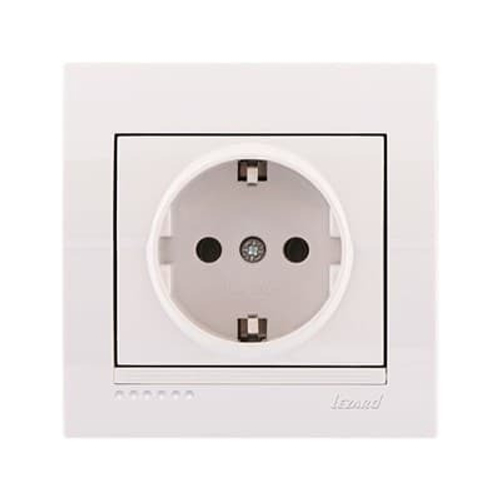 DERIY 702 0202 122 Розетка с/з керамика бел