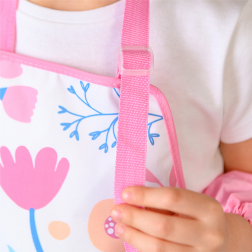 Фартук для творчества с застёжкой фастекс. Цветочный принт