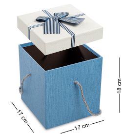 WG-10/2-B Коробка подарочная «Куб» цв.голуб./бел.