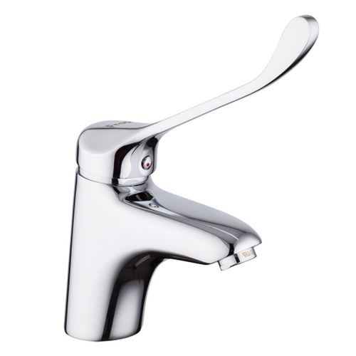 Смеситель для раковины 40к F1054 FRAP c отв МЕДИЦИНСКИЙ (литой, п/шпильку, хром, латунь)